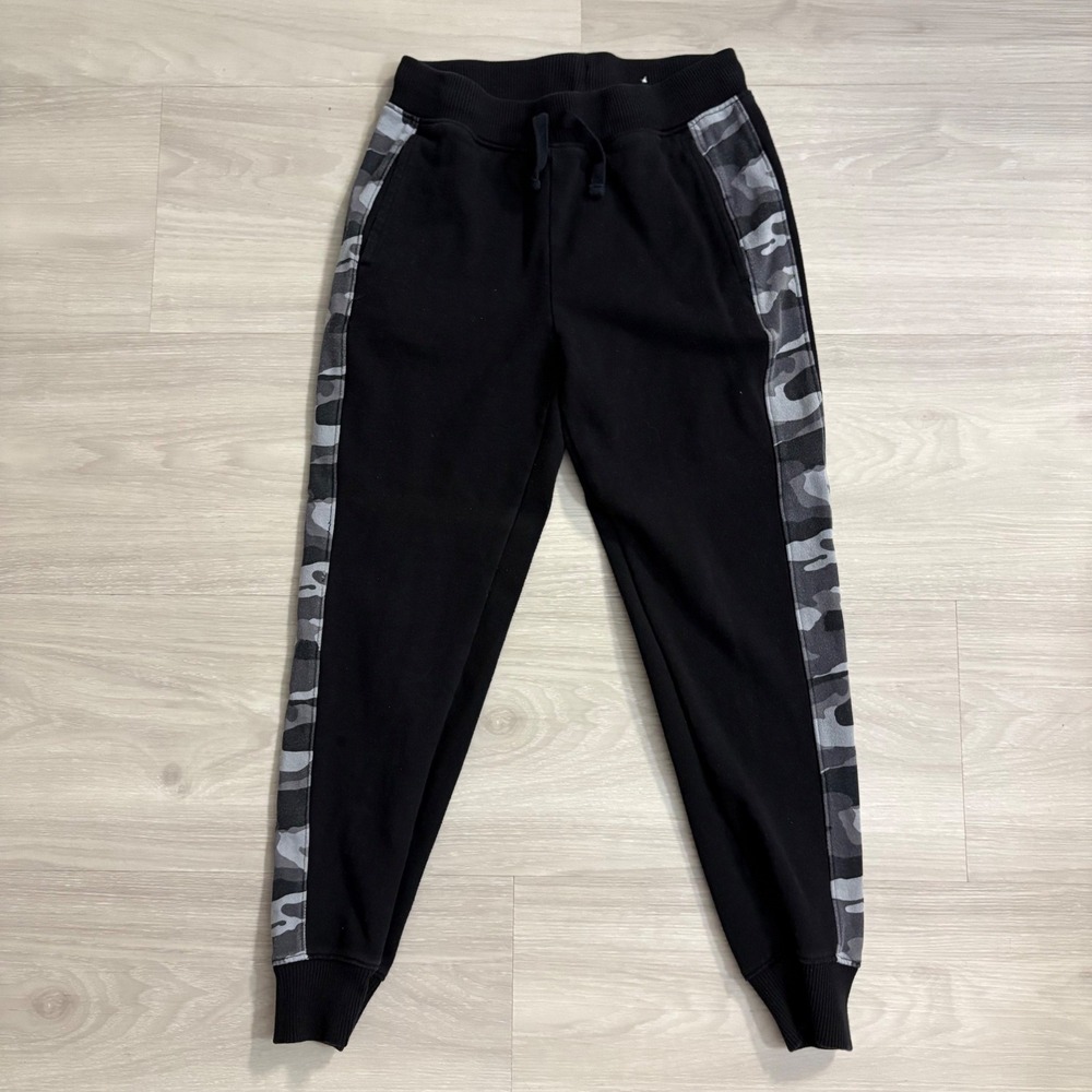 Childrens Place Jogger Boys Black Camo Side Stripe Sweatpants Size 10/12 L